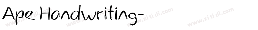 Ape Handwriting字体转换